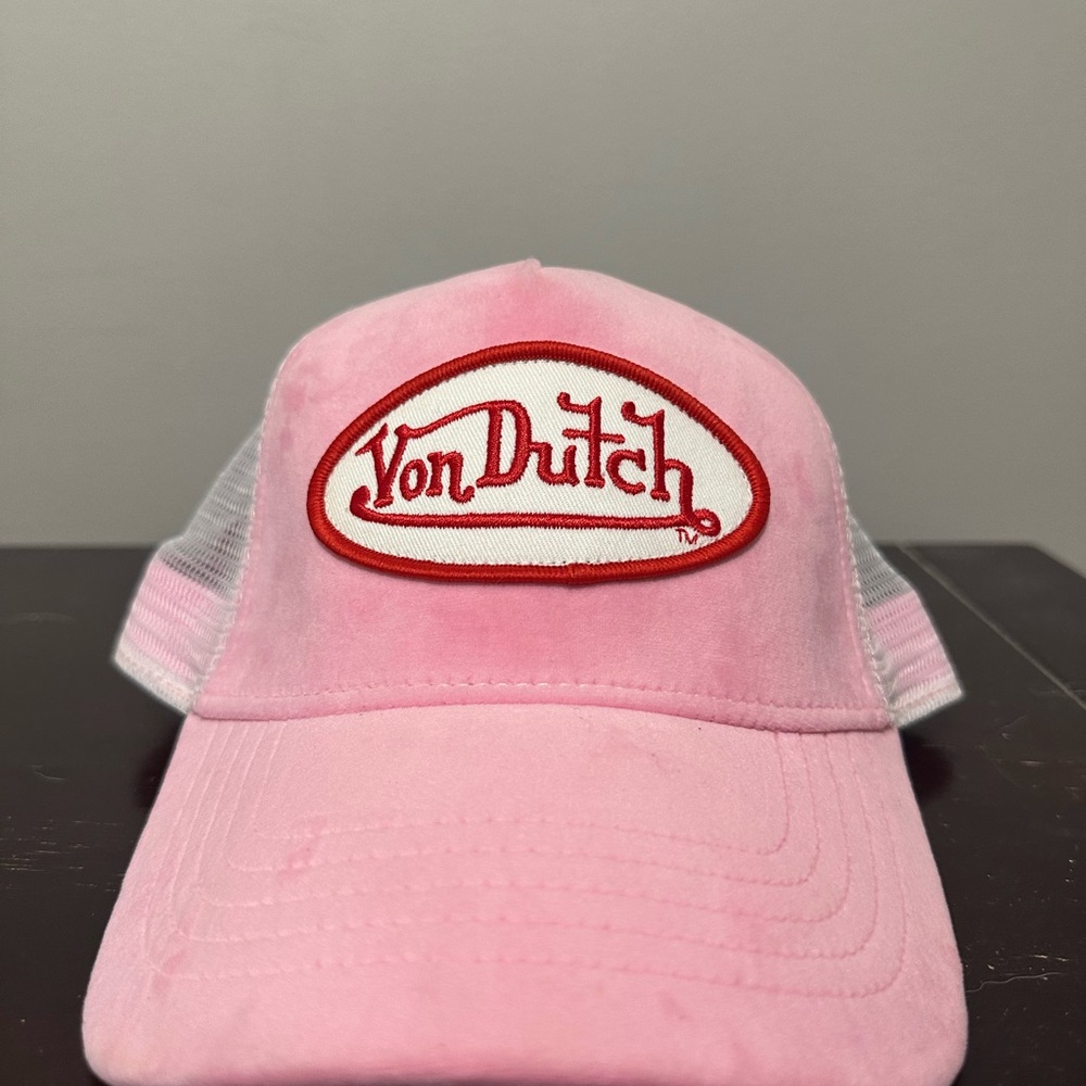 Von Dutch Pink and Red Trucker Hat